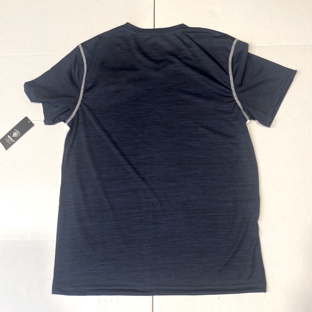 RESET PLATINUM Athletic Active Performance NWT TEE Dark Navy/Black     SIZE M - Picture 2 of 11